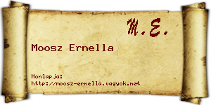 Moosz Ernella névjegykártya